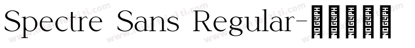Spectre Sans Regular字体转换